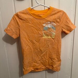 Oshkosh 2t Orange road trip Adventure back graphic short sleeve T-Shirt